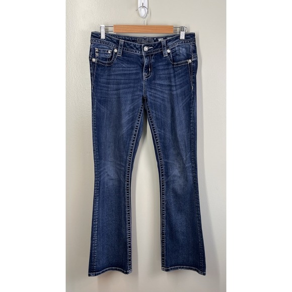 Miss Me Denim - Miss Me Relaxed Bootcut Denim Jeans Embellished pockets 28X32 Y2K Low Rise